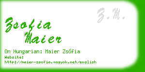 zsofia maier business card