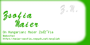 zsofia maier business card